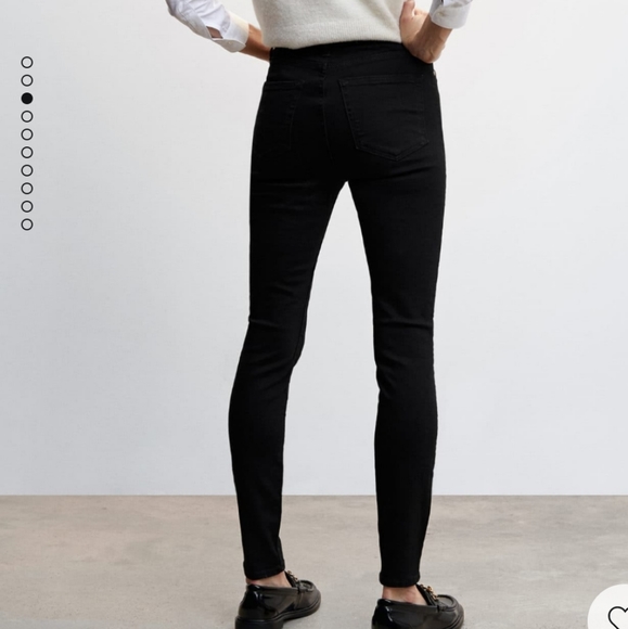 Mango High Rise Skinny Jeans size US 6 black - Picture 5 of 16